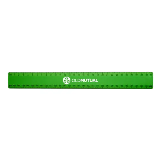 30cm Budget Ruler With Double Sided Calibration - Emerald Green